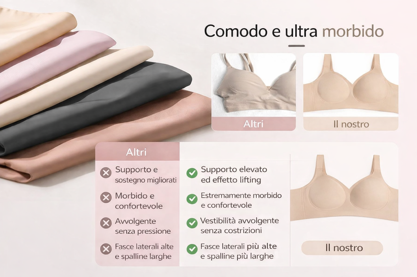 GISELLA - Reggiseno push-up senza cuciture